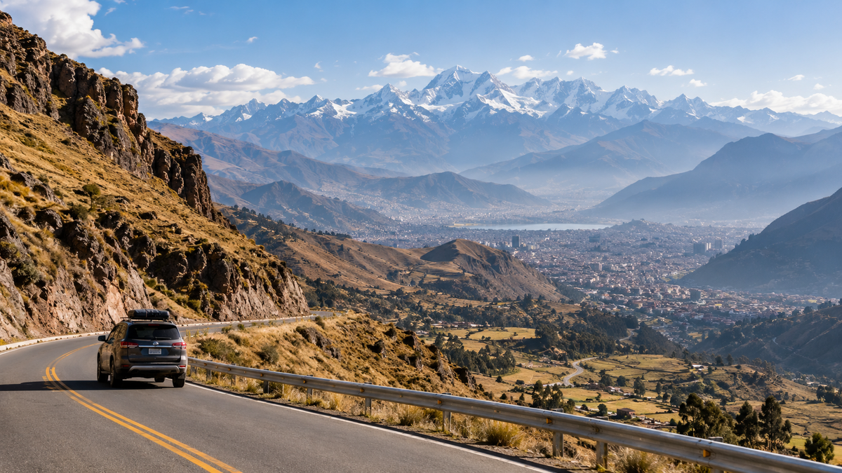 Andes mountain road for the Americas and Caribbean eSIM coverage guide