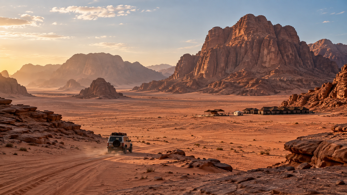 Wadi Rum desert landscape for the Jordan eSIM coverage guide