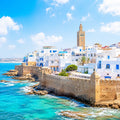 International roaming eSIM for Morocco, compatible with local networks, includes QR code for quick activation.